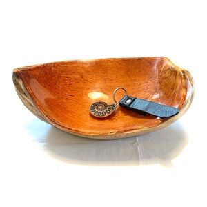 Handcrafted Coconut Husk Bowl Resin Trinket Dish Boho Decor